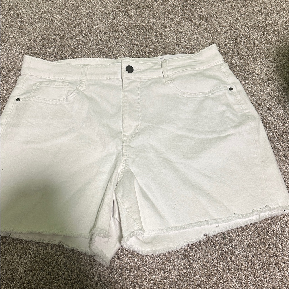 White Denim Shorts